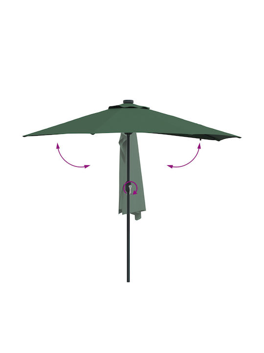 Hanging Aluminum Garden Parasol Green 2.23x2.23xHeight 2.23m