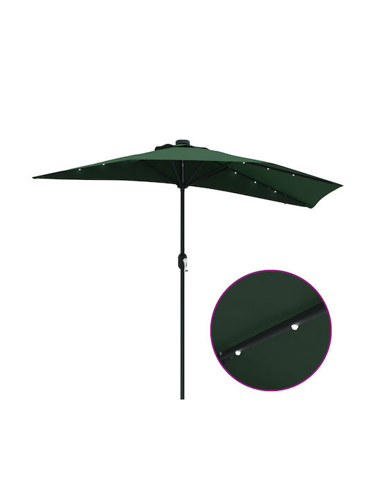 Hanging Aluminum Garden Parasol Green 2.23x2.23xHeight 2.23m