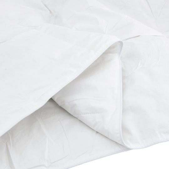 vidaXL Κουβερλί Μονό Λευκό 135x200cm