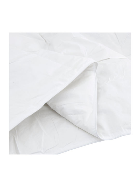vidaXL Cuvertură Single Alb 155x200cm