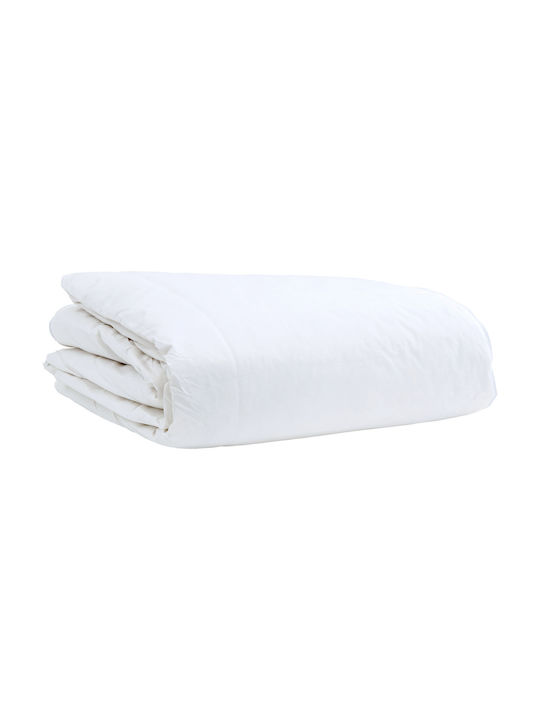 vidaXL Κουβερλί Μονό Λευκό 155x220cm