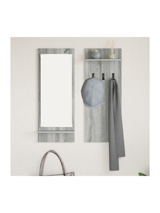 Антре с Огледало & Закачалка Sonoma Gray 70x10x90бр