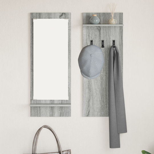 Антре с Огледало & Закачалка Sonoma Gray 70x10x90бр
