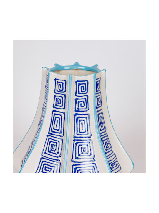 Eurolamp Διακοσμητικό Βάζο Κεραμικό Λευκό Φ22xΥ25cm