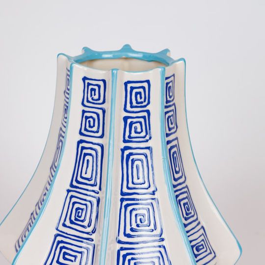 Eurolamp Βάζο Κεραμικό Λευκό Φ22xΥ25cm