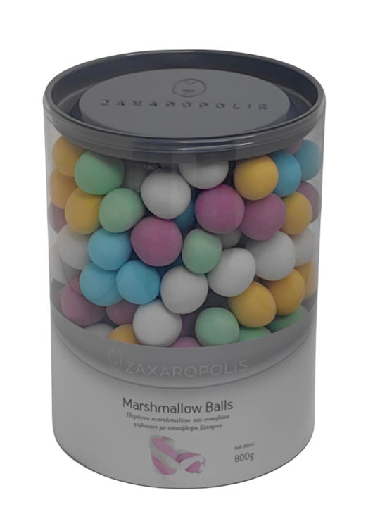Zaxaropolis Κουφέτα Marshmallow Balls σε Σχήμα Κλασικό με Γεύση Σοκολάτα Πολύχρωμο 800gr