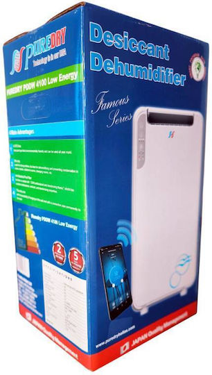 Puredry PDDW4100 Famous Dezumidificator cu Zeolit cu Ionizator și Wi-Fi 4lt