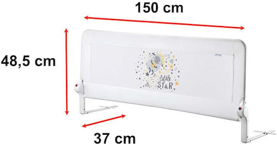 Guimo Pliabil Bară de protecție pentru pat în Culoare Alb 150x48cm 1buc