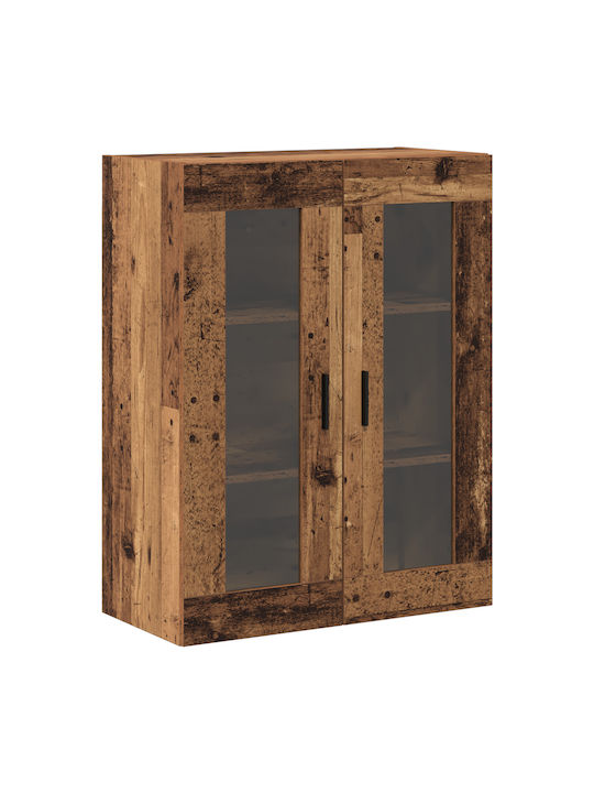 Висулка Витрина за хол със Стъкло Old Wood 69.5x34x90см