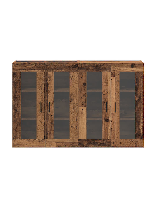 Висулка Витрина за хол със Стъкло Old Wood 69.5x34x90см
