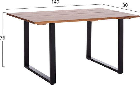 Friggo Dining Room Table Acacia 140x80x76cm