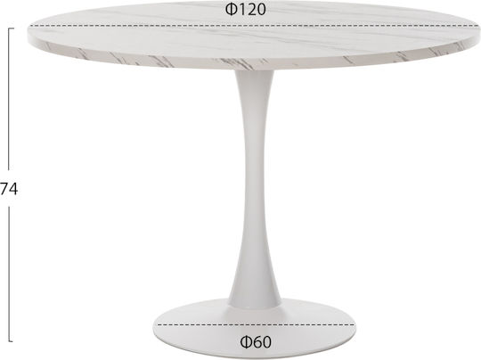 Rollo Στρογγυλό Τραπεζαρίας 60x60x74εκ. Rollo Στρογγυλό Τραπεζαρίας 60x60x74εκ.