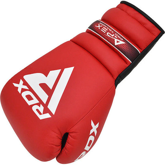 RDX Boxhandschuhe Leder für Kampf Rot