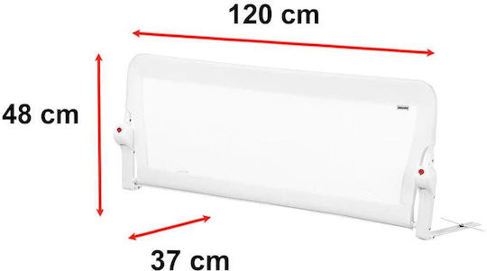 Guimo Pliabil Bară de protecție pentru pat în Culoare Alb 150x48cm 1buc