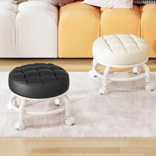 Wheeled Stool Black