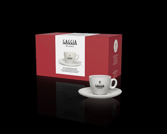 Gaggia Milano Σετ Φλιτζάνια Espresso από Πορσελάνη 75ml 6τμχ