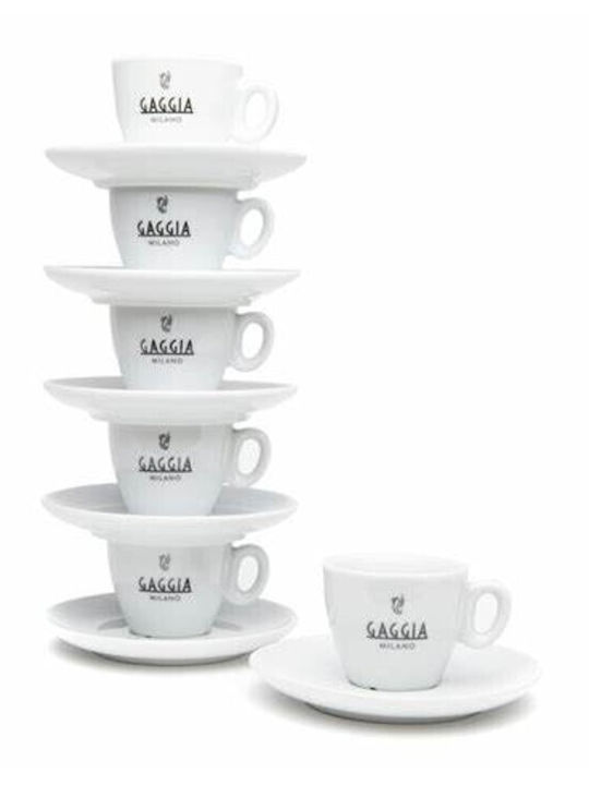 Gaggia Milano Комплект Чаши Еспресо от Порцелан 75ml 6 Бройки