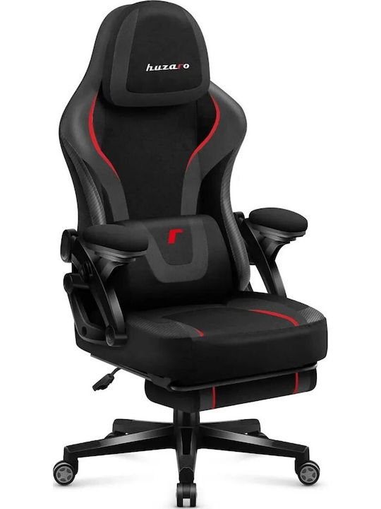Huzaro Force 4.6 Carbon Υφασμάτινη Καρέκλα Gaming με Υποπόδιο Μαύρη