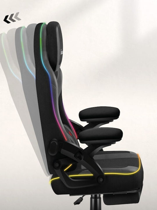 Huzaro Force 4.6 Gaming Chair with RGB Lighting and Footrest Black