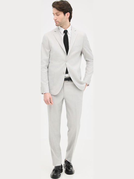Pantaloni Elastic cu Croială Slim Light Gray