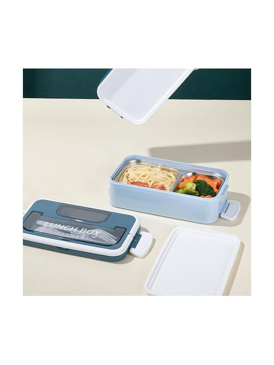 Uncle George Microwave Plastic Lunch Box Blue 1600ml