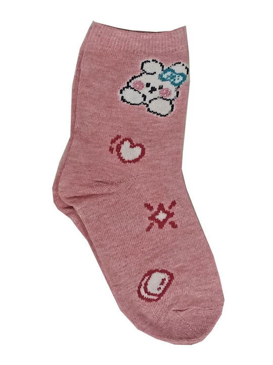 Join Kids' Socks Pink - Grey 3 Pairs