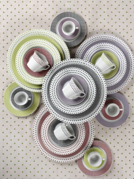 Cryspo Trio Gray Porcelain Dinnerware Set 20pcs