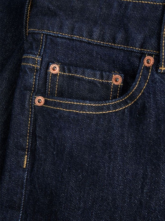 Damen Jeans Hosen Beinin Stil Ausgestellt in Dunkelblau Denim