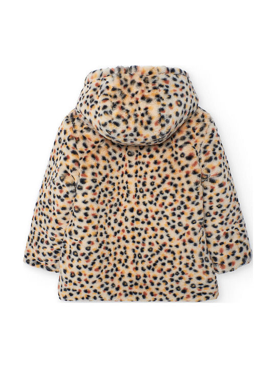 Kinder Freizeitjacke Beidseitig mit Kapuze Black, Leopard