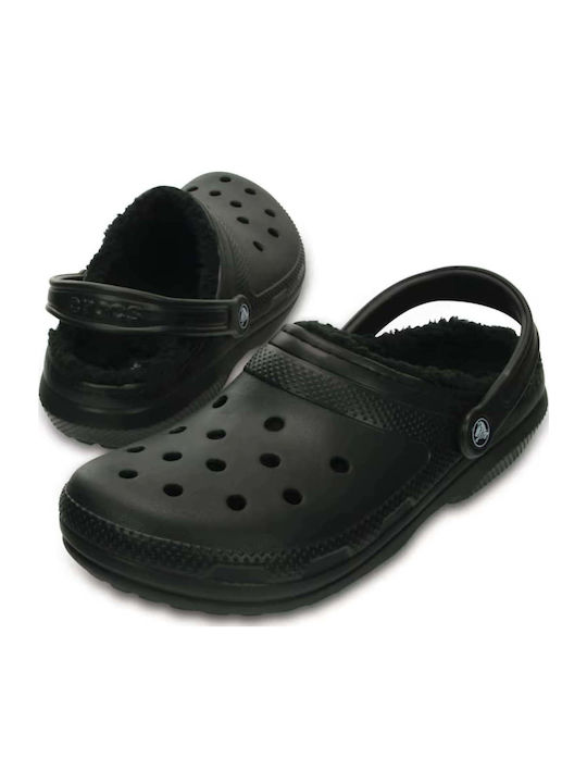 Παντόφλες Μαύρες Classic Lined Clog T