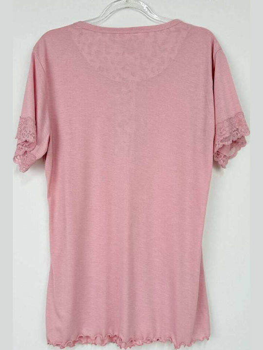 Cootaiya Sommer Damen Pyjama-Set Pink