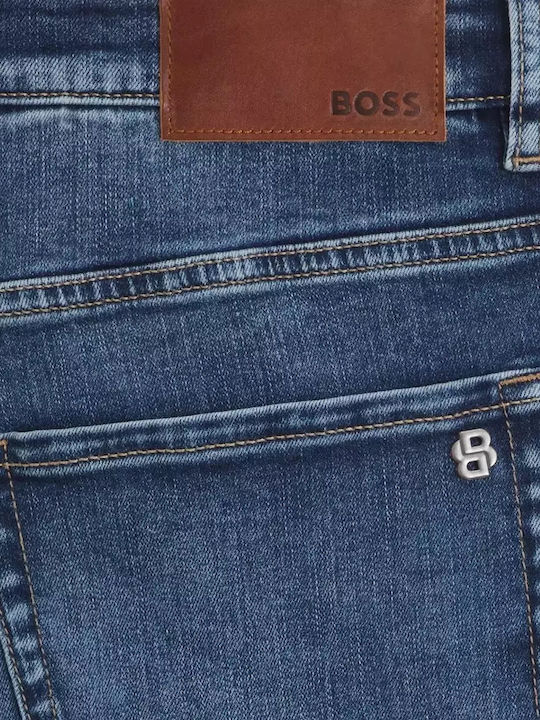 Re Maine Men's Jeans Pants with Regular Tapered Fit Blue