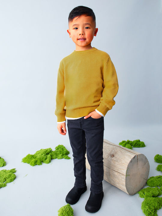 Kinderpullover Langarm Mustard, Yellow Basic