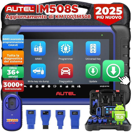 Autel Maxiim Im508s + Xp200 Tester Diagnostic Auto Profesional Funcții Avansate Immo Programare Chei 38 Funcții Speciale Ecran de 7 Inch Android 11.0 4gb Ram + 64gb Stocare 3.7 V/5000 Mah