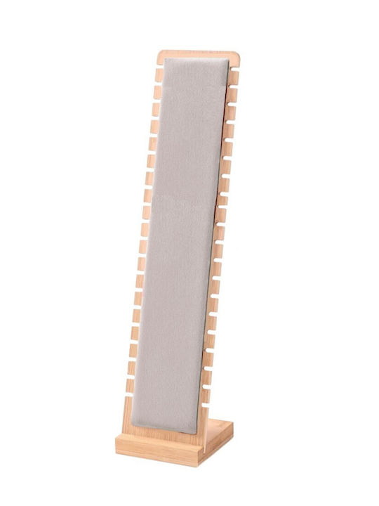 Hölzernes Rechteckiges Schmuckkästchen Stand mit 20 Schmuckfächern Beige
