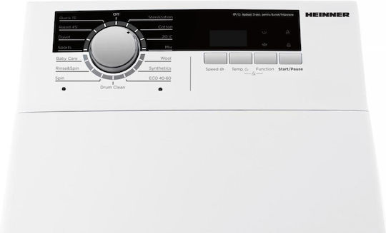 Heinner Top Loading Washing Machine 8kg 1300 Rounds HWM-TL8013IVA++
