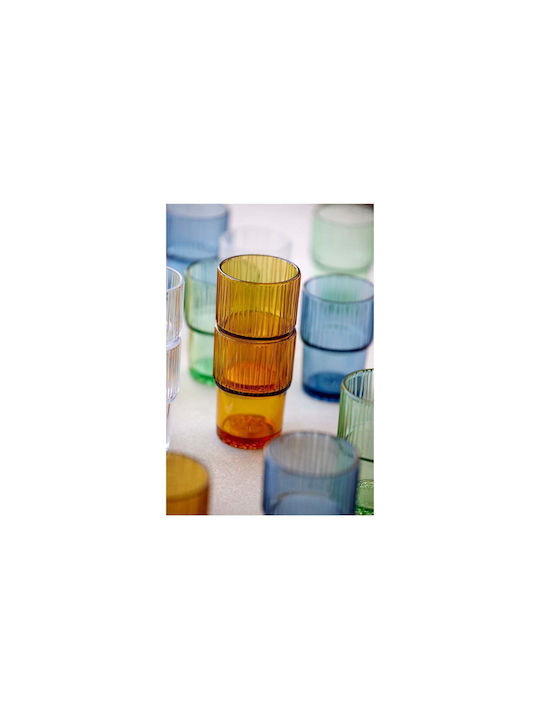 Bitz Set Gläser Kaffee/Freddo / Wasser aus Glas in Honig Farbe 380ml 4Stück