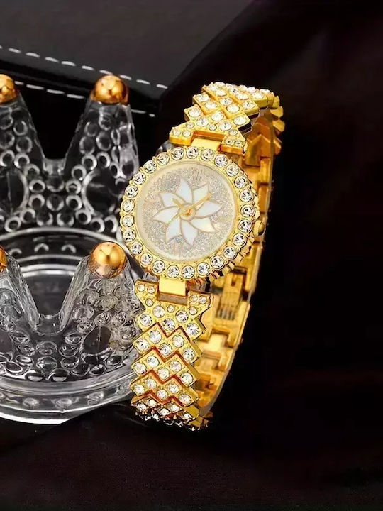 Women's Watch with Gold Metal Bracelet