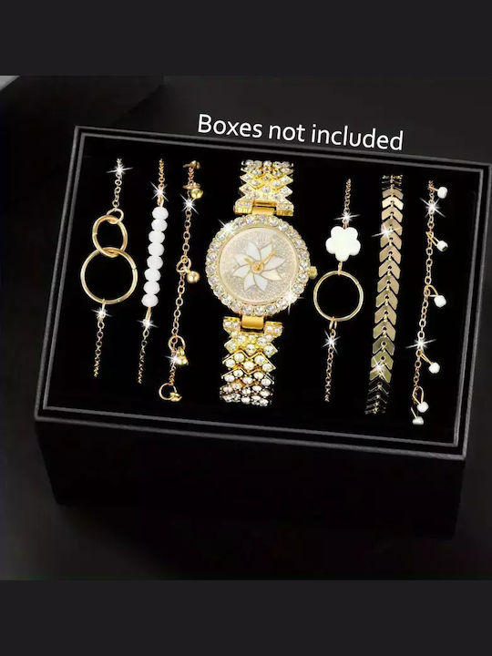 Women's Watch with Gold Metal Bracelet