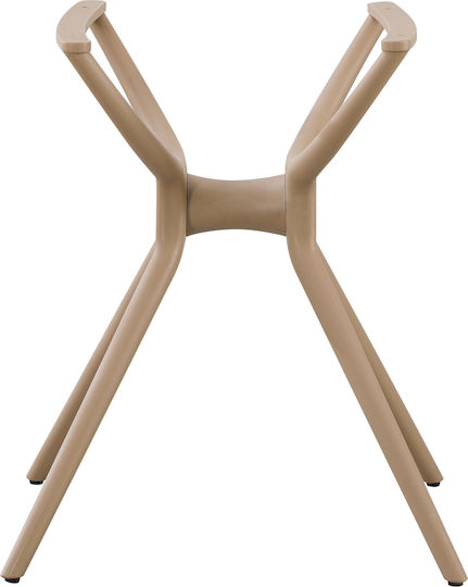 HomeMarkt Table Stand made of Polypropylene with Regulator Cappuccino 80x80cm