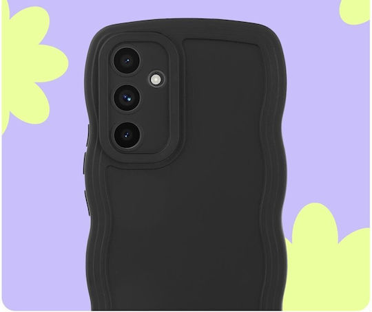 HappyCase Umschlag Rückseite Silikon Schwarz (Galaxy S24 FE)