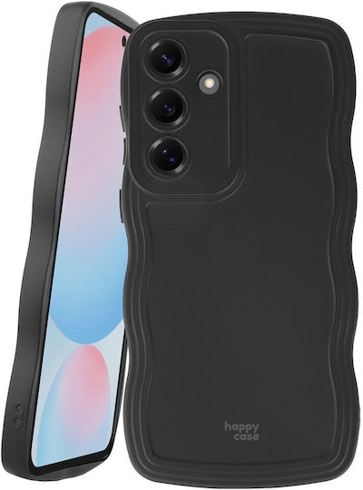 HappyCase Umschlag Rückseite Silikon Schwarz (Galaxy S24 FE)
