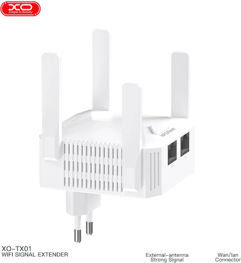 XO TX01 WiFi Extender Einzelband (2,4 GHz) 300Mbps