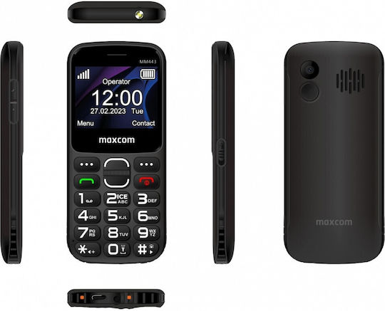 MaxCom MM443L Dual SIM Telefon Mobil cu Butoane Negru