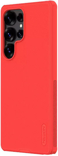 Nillkin Super Frosted Shield Pro Back Cover Plastic / Silicon 0.5mm Impermeabil Roșu (Galaxy S25 Ultra)