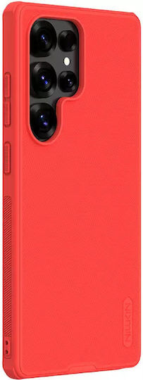 Nillkin Super Frosted Shield Pro Back Cover Plastic / Silicon 0.5mm Impermeabil Roșu (Galaxy S25 Ultra)