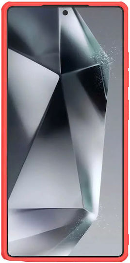 Nillkin Super Frosted Shield Pro Back Cover Plastic / Silicon 0.5mm Impermeabil Roșu (Galaxy S25 Ultra)
