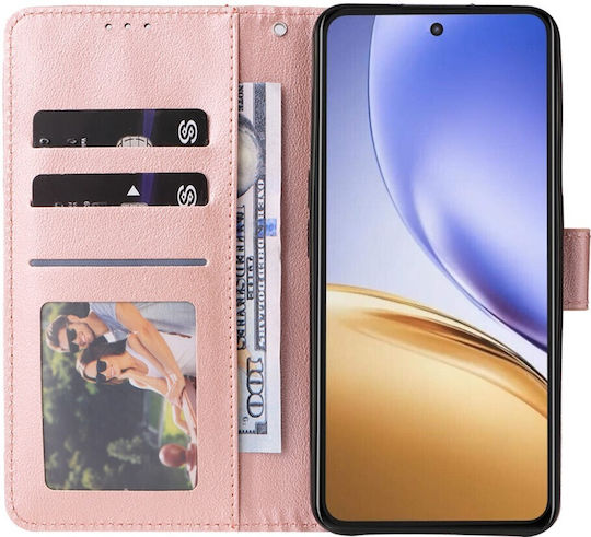 Mad Mask Back Cover Synthetic Leather / Leather Magnetic Rose Gold (Realme 14 5G, Realme P3 5G)