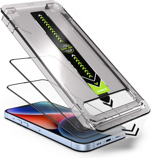 Techsuit Gehärtetes Glas 2 Stück Schwarz (iPhone 17e / 16e / 14 / 13 / 13 Pro)
