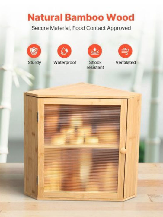 Vevor Ψωμιέρα από Bamboo Μπεζ 16.5x13x19cm